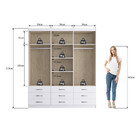 Guarda Roupa Casal 6 Portas 9 Gavetas Sevilha Doripel