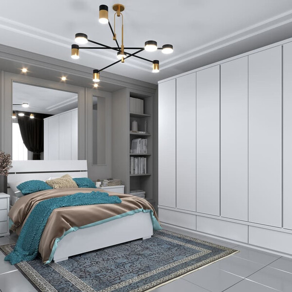 Guarda Roupa Casal 6 Portas 9 Gavetas - Stillus-neve - Tcil M