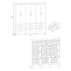 Guarda-roupa Casal 6 Portas 9 Gavetas Vila Velha Atualle Móve