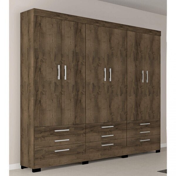 Guarda-roupa Casal 6 Portas 9 Gavetas Vila Velha Atualle Móve