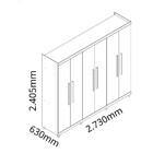 Guarda Roupa Casal 6 Portas Absolut Madeirado Off White - Gel