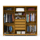 Guarda Roupa Casal 6 Portas Absolut Naturale Naturale Ripado