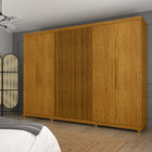 Guarda Roupa Casal 6 Portas Absolut Naturale Naturale Ripado