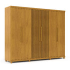 Guarda Roupa Casal 6 Portas Absolut Naturale Naturale Ripado