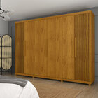 Guarda Roupa Casal 6 Portas Absolut Naturale Naturale Ripado