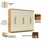 Guarda-roupa Casal 6 Portas Absolut New 100% Mdf Naturale/off
