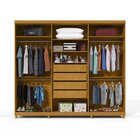 Guarda-roupa Casal 6 Portas Absolut New Naturale Ripado