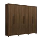 Guarda Roupa Casal 6 Portas Absolut Nogueira - Gelius