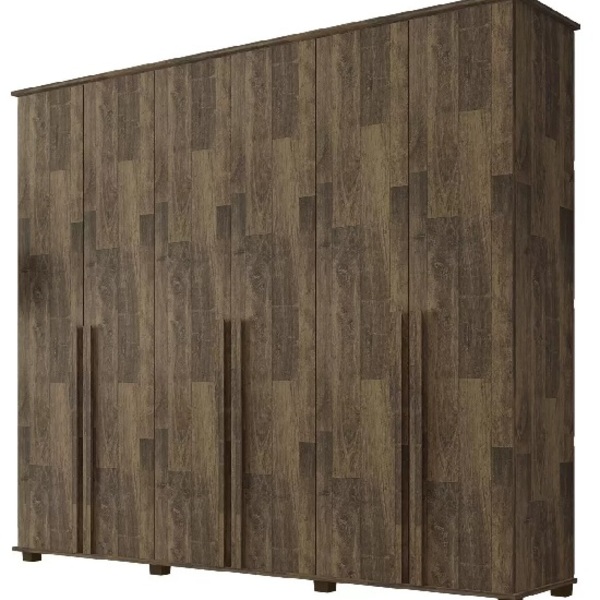 Guarda-roupa Casal 6 Portas Amsterdã Amadeirado – Rv Móveis