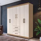 Guarda Roupa Casal 6 Portas Antônio Nature Off White