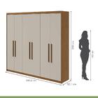 Guarda-roupa Casal 6 Portas Aries Rovere/off White