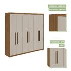 Guarda-roupa Casal 6 Portas Aries Rovere/off White