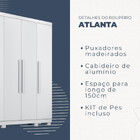 Guarda Roupa Casal 6 Portas Atlanta Benetil  Branco