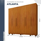 Guarda Roupa Casal 6 Portas Atlanta Benetil  Cinamomo