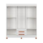 Guarda Roupa Casal 6 Portas Barcelona Branco