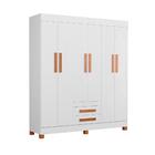 Guarda Roupa Casal 6 Portas Barcelona Branco
