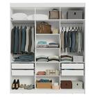 Guarda-roupa Casal 6 Portas Batentes Branco/branco/preto Satu
