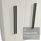 Guarda-roupa Casal 6 Portas Batentes Branco/branco/preto Satu