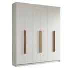 Guarda-roupa Casal 6 Portas Batentes Branco/branco/rustic Ven