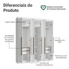 Guarda-roupa Casal 6 Portas Batentes Branco/branco/rustic Ven