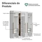 Guarda-roupa Casal 6 Portas Batentes Com Espelho Branco/branc