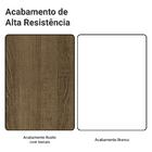 Guarda-roupa Casal 6 Portas Batentes Com Espelho Rustic/branc