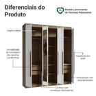 Guarda-roupa Casal 6 Portas Batentes Com Espelho Rustic/branc
