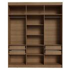Guarda-roupa Casal 6 Portas Batentes Rustic/crema/rustic Satu