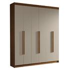 Guarda-roupa Casal 6 Portas Batentes Rustic/crema/rustic Satu