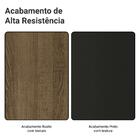 Guarda-roupa Casal 6 Portas Batentes Rustic/preto/preto Netun