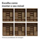 Guarda-roupa Casal 6 Portas Batentes Rustic/preto/preto Venus