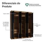 Guarda-roupa Casal 6 Portas Batentes Rustic/preto/rustic Satu