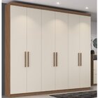 Guarda Roupa Casal 6 Portas Bélgica  Nogueira/off White