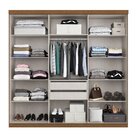 Guarda-roupa Casal 6 Portas Bélgica Com Espelho Carvalho Verm