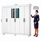 Guarda Roupa Casal 6 Portas Carioca Móveis Branco