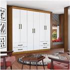 Guarda Roupa Casal 6 Portas Carioca Móveis Branco Freijó