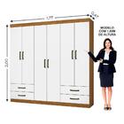 Guarda Roupa Casal 6 Portas Carioca Móveis Branco Freijó