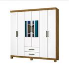 Guarda Roupa Casal 6 Portas Carioca Móveis Freijó Branco