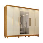 Guarda-roupa Casal 6 Portas Carnaúba Com Espelho E Com Pés Ca