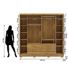 Guarda-roupa Casal 6 Portas Com 6 Gavetas Real Nature/brisa