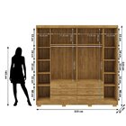 Guarda-roupa Casal 6 Portas Com 6 Gavetas Real Nature/brisa