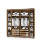 Guarda-roupa Casal 6 Portas Com 6 Gavetas Sevilla Nature/alas