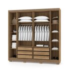 Guarda-roupa Casal 6 Portas Com 6 Gavetas Sevilla Nature/brisa