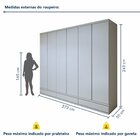 Guarda Roupa Casal 6 Portas Com 9 Gavetas 100% Mdf Urbano Bra
