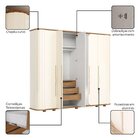 Guarda Roupa Casal 6 Portas Com Amortecimento 6 Gavetas, Cant