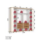 Guarda Roupa Casal 6 Portas Com Amortecimento 6 Gavetas, Cant