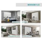 Guarda Roupa Casal 6 Portas Com Escrivaninha Vega Branco Com