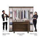 Guarda Roupa Casal 6 Portas Com Escrivaninha Vega Legno Com E