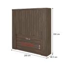 Guarda Roupa Casal 6 Portas Com Escrivaninha Vega Legno Com E