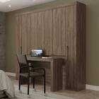 Guarda Roupa Casal 6 Portas Com Escrivaninha Vega Legno Com E